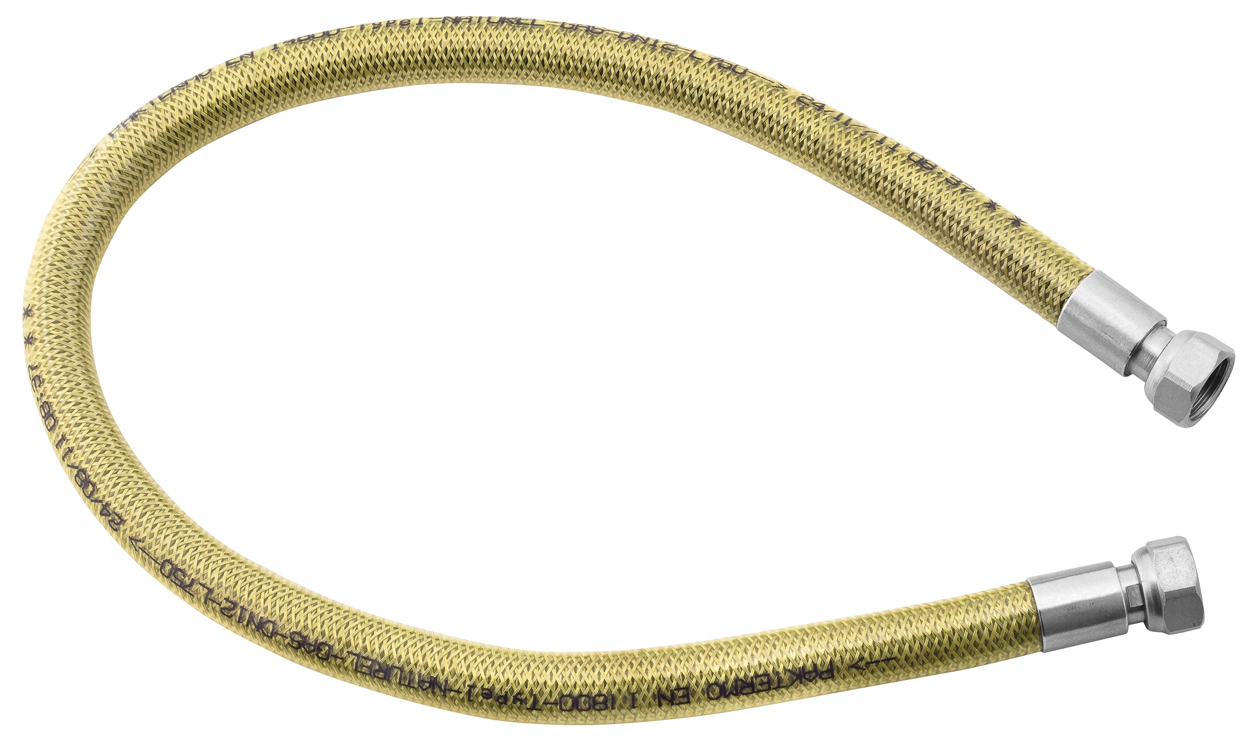 Hadička flexi plyn 1/2"x1500 FF pogumovaná, norma UNI EN14800