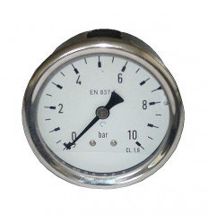 MANOMETER GP50 0 -10BAR zadný G1/4" nerez/glycerine