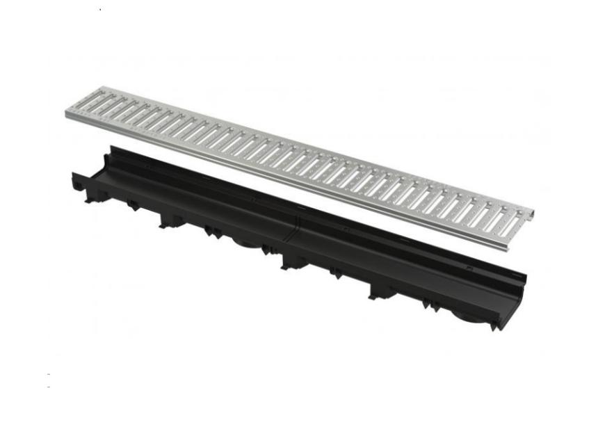 Žľab vonkajší AVZ112-R102 Low 60 mm s plastovým rámom a pozinkovaným roštom "C" profilu A15