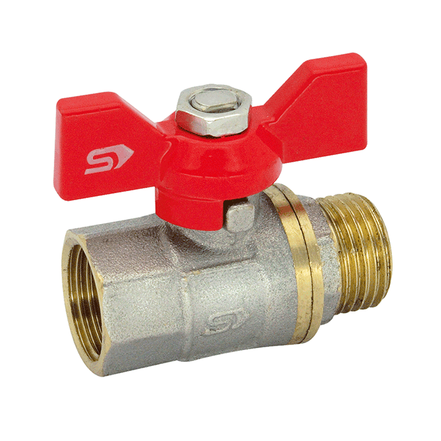 KE-240 Guľový kohút, motýľ, M/F, DN15 - 1/2"