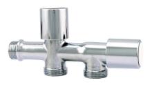 Ventil pračkový 1/2"x3/4"x3/4" i pre umývačku riadu, chróm