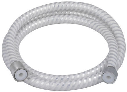 Hadica ručnej sprchy biela/chróm 150 cm E.2115.01.B/Cr 150