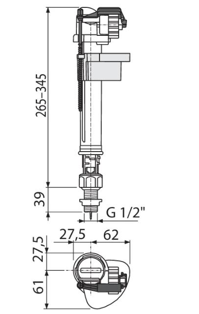 Napúšťací ventil spodný 1/2" A17-1/2"