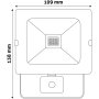 Avide LED SLIM Reflektor SMD 10W CW with PIR (810 lumen)