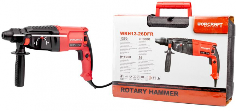 Kladivo Worcraft WRH13-26DFR, elektrické, 230V, 50Hz, 800 W