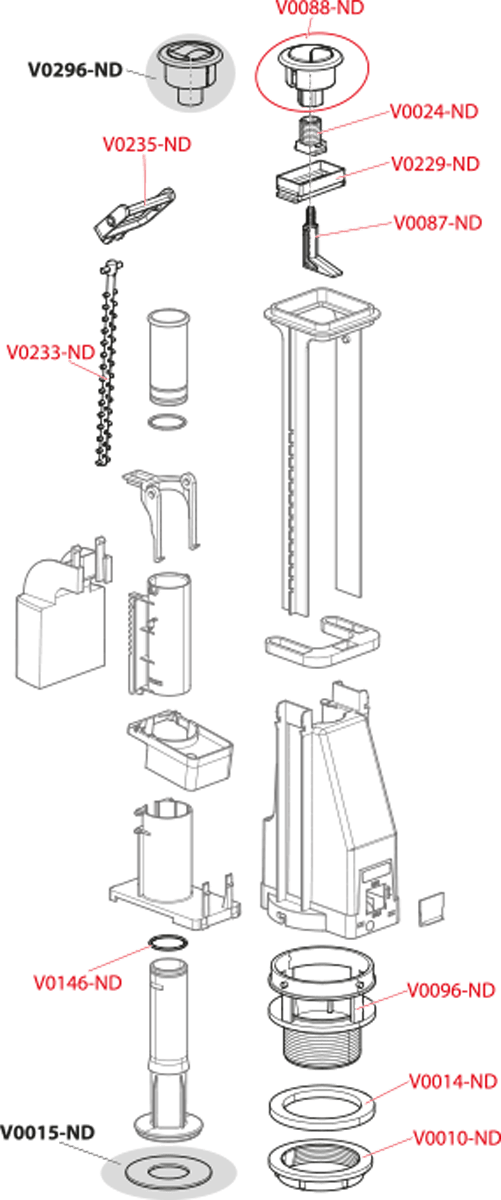Vypúšťací ventil s dvojtlačidlom DUAL 3/6 l, A08A