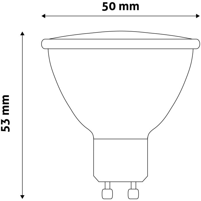 Žiarovka LED Spot 7W GU10 CW 110° Alu+Plastic (560lm) High Lumen