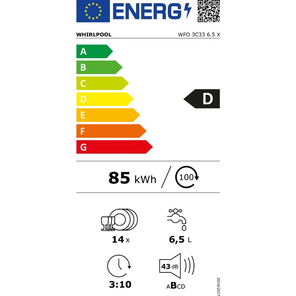 WFO3C336.5X umývačka riadu WHIRLPOOL