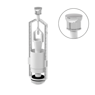 TE-4549P/I Vypúšťací ventil pre WC nádržky, G 2 + G 2 1/4", ŠTART - STOP systém, chróm
