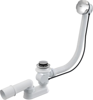 Vaňový sifón A55K, automat komplet, kov, dĺžka 57 cm