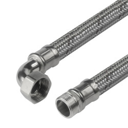Flexi hadica 1"-1", M x F, 100 cm, s kolenom, plnoprietok