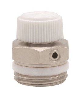 Odvzdušňovací ventil mechanický 3/8 ", hlavica - plast, (pochrómovaný)