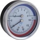 Teplomer + manometer zadný D80/0-6bar/ 150C G1/2"