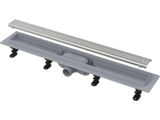 APZ9-550M SIMPLE Podlahový žľab s okrajom pre perforovaný rošt, dĺžka 550 mm, s roštom nerez