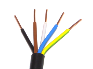 Kábel CYKY-J 5x1,5 pvc čierny