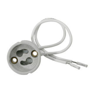 Objímka HLDR-GZ10 00402 GU10 2A 250V keramika šedá
