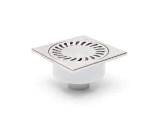 Podlahová vpust 320XN - DN 50/82 X N NEPTUN spodná D50/82 150x150 mm - plastová, mriežka nerez
