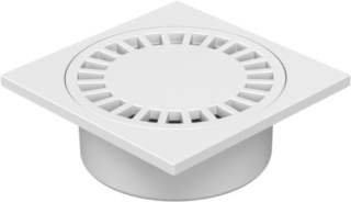 Podlahová vpust 320P - DN 50/55 P spodná DN 50/55, 150x150 mm, plastová, zaťaženie K3 - 300 kg