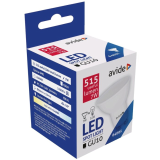 Žiarovka LED Spot 7W GU10 CW 110° Alu+Plastic (560lm) High Lumen