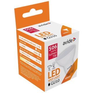 Žiarovka LED Spot 7W GU10 NW 110° Alu+Plastic (550lm) High Lumen