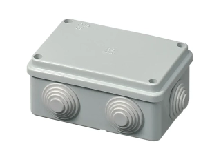 Krabica rozbočovacia EC400C4R 120x80x50mm s gum. vývodkami IP55