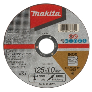 Rezný kotúč 125x1,0x22,2mm nerez