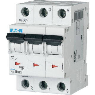 Istič PL6 286587 10A/3P B 6kA EATON